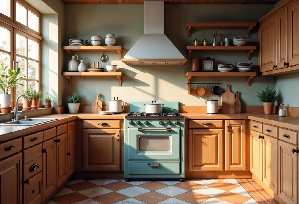 Kitchen Chimney Maintenance Tips: Keep Your Chimney Clean and Efficient kitchen filled with kitchenware