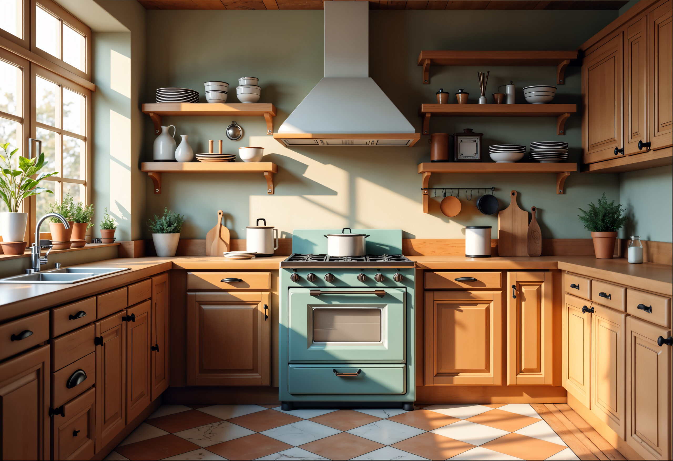 kitchen filled with kitchenware